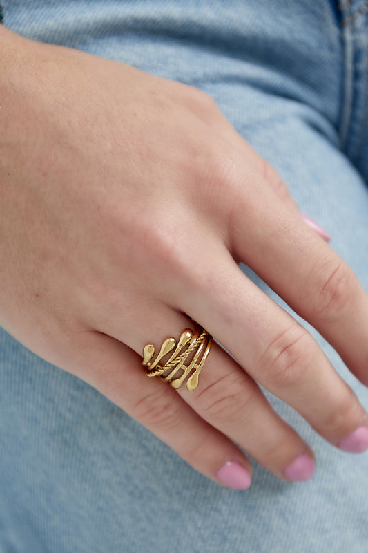 Goudkleurig Aurora ring