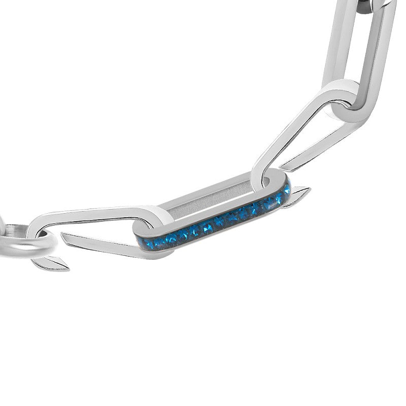 Schakel Zirconia Capri Blue zilver iXXXi Connect