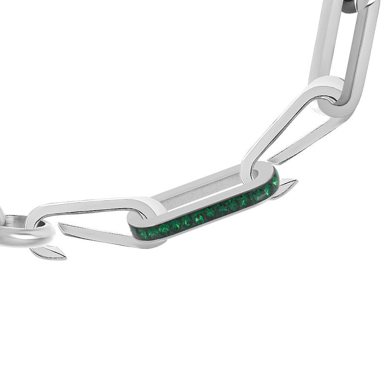 Schakel Zirconia Emerald zilver iXXXi Connect