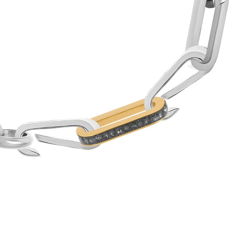 Schakel Zirconia Black Diamond Goud ixxxi connect