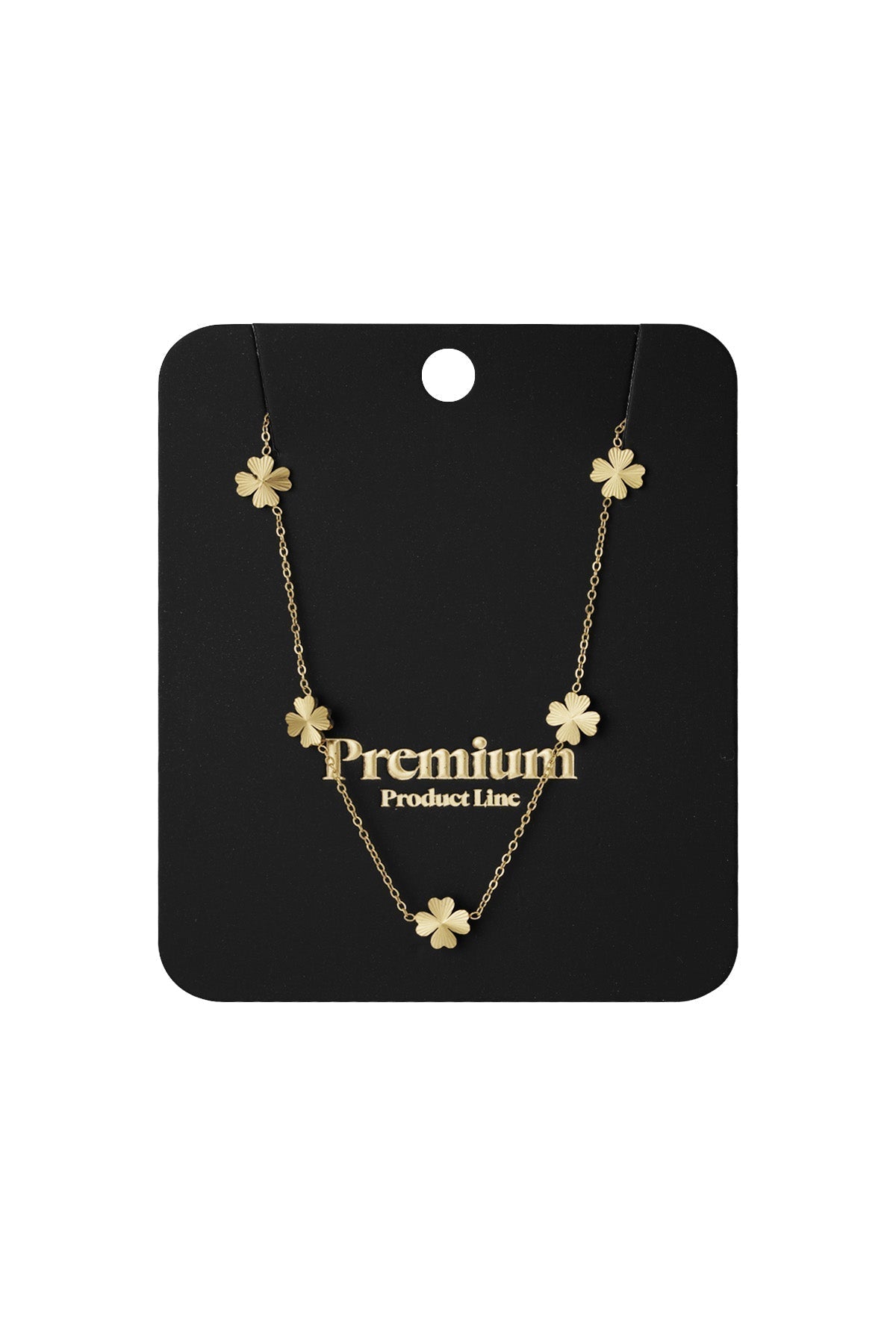 Goudkleurige goed geluk ketting