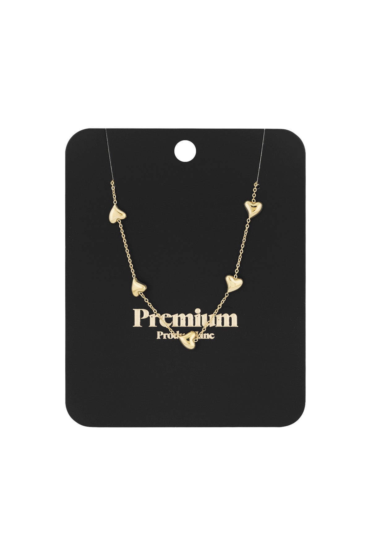 goudkleurige elegante hartenketting