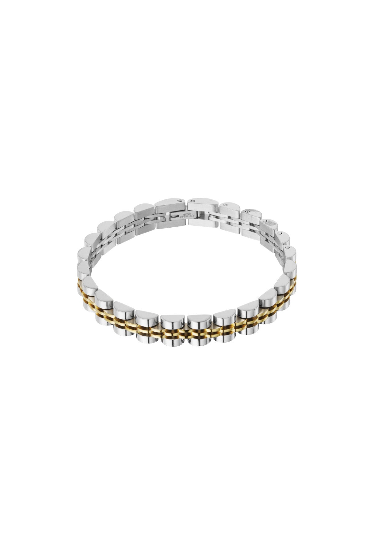 Mooie schakelarmband - Goud / Zilver / Zilver - Goud