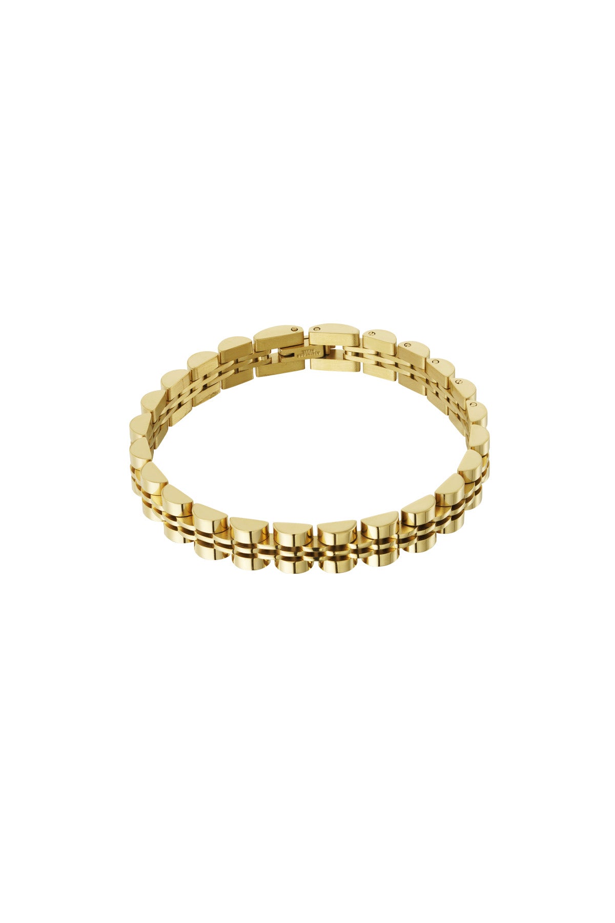 Mooie schakelarmband - Goud / Zilver / Zilver - Goud