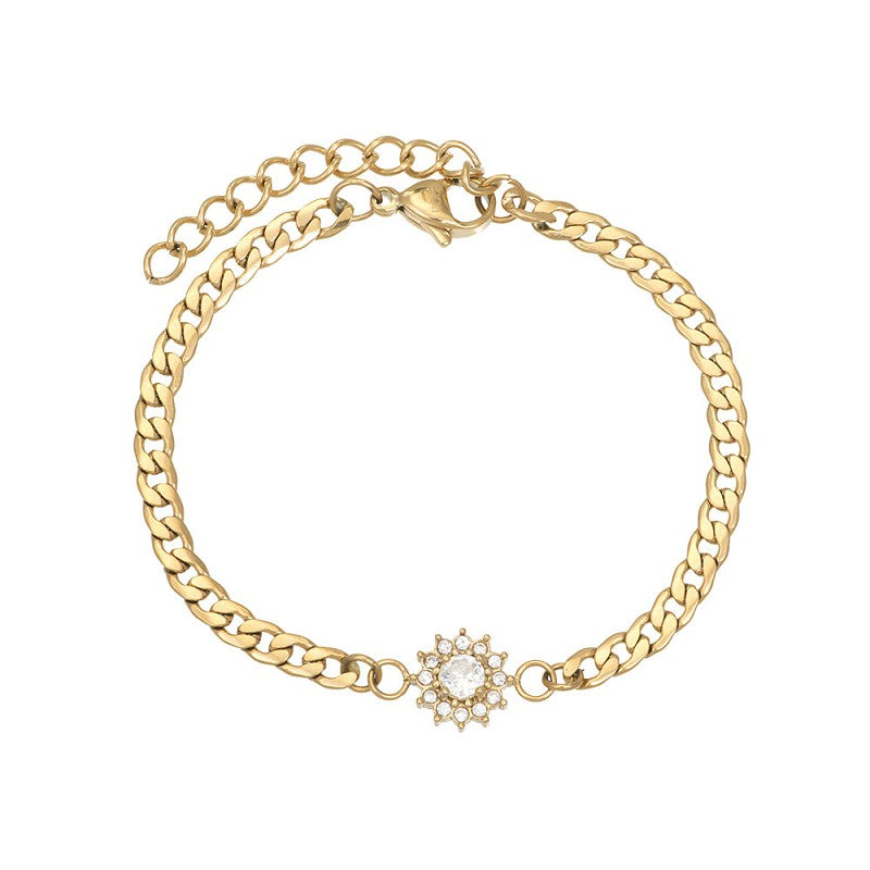 Armband Small Lucia Crystal 17+3cm Goud iXXXi
