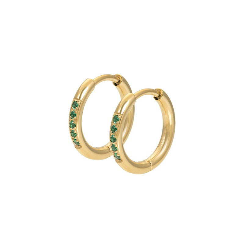 Oorring Emerald goud ixxxi jewelry