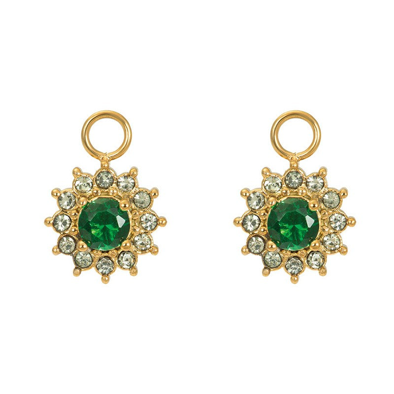Oorring Bedels Lucia Emerald Goud ixxxi jewelry