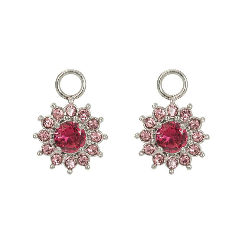 Oorring Bedels Lucia Fuchsia Zilver ixxxi jewelry