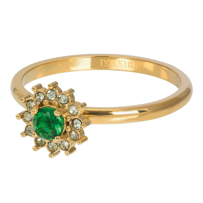 Fame Lucia Small Ring Emerald Goud iXXXi