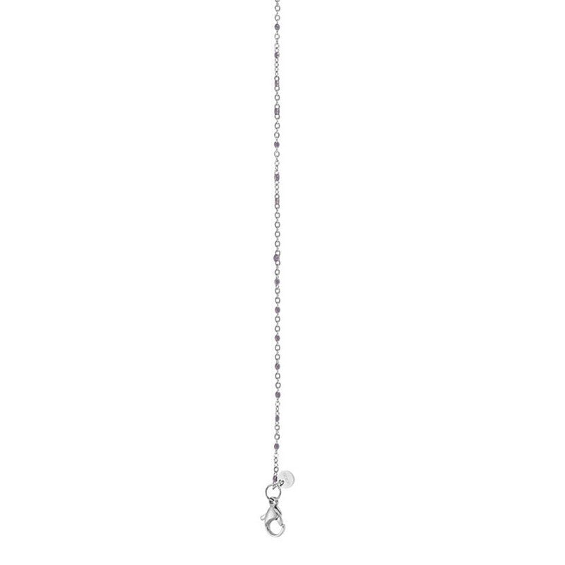 Halsketting 1mm Grey beads Zilver ixxxi jewelry