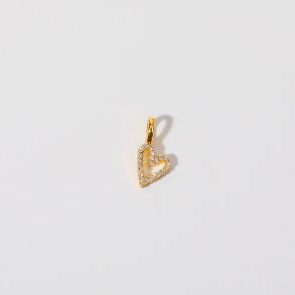 Goudkleurige Bedel sweet heart met zirconia