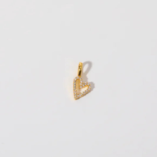 Goudkleurige Bedel sweet heart met zirconia