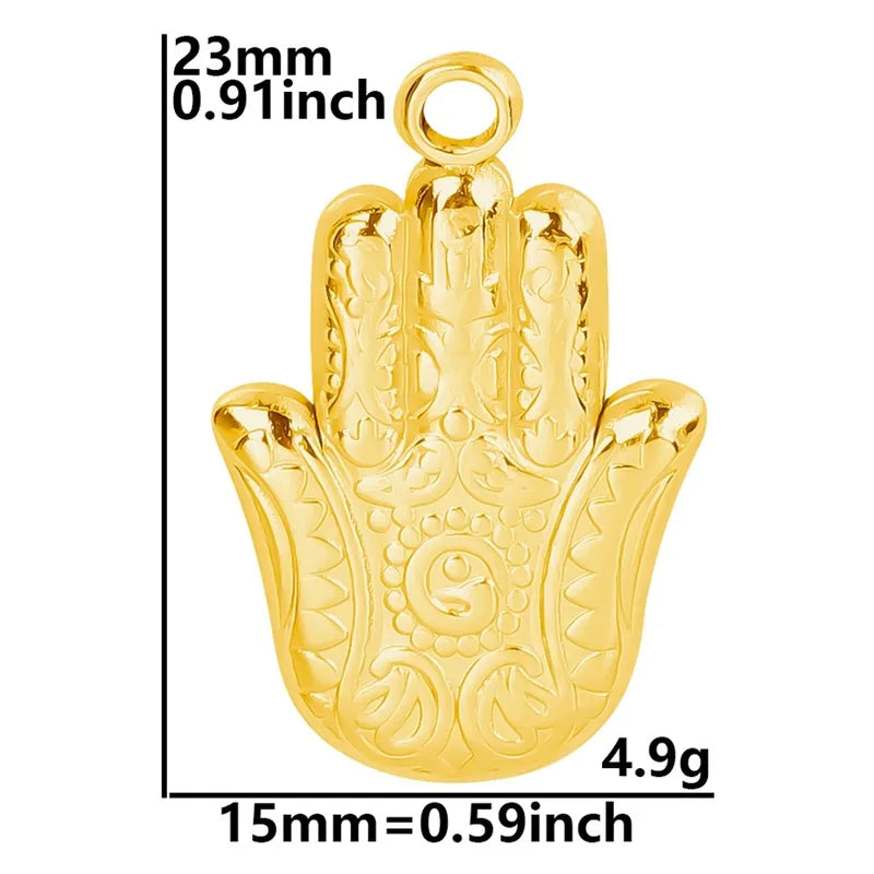 Hamsa bedel goudkleurig