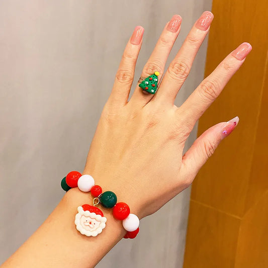 Kerstboomring met Kerstarmband