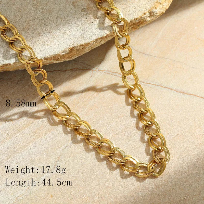 Schakel ketting Goudkleur