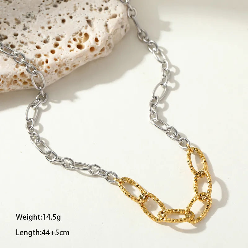 ketting goud met zilveren schakels