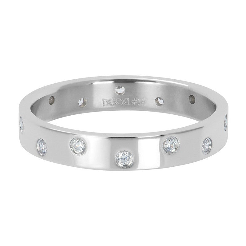 ring Zirconia 14 Stones Crystal 4mm zilver iXXXi Jewelry