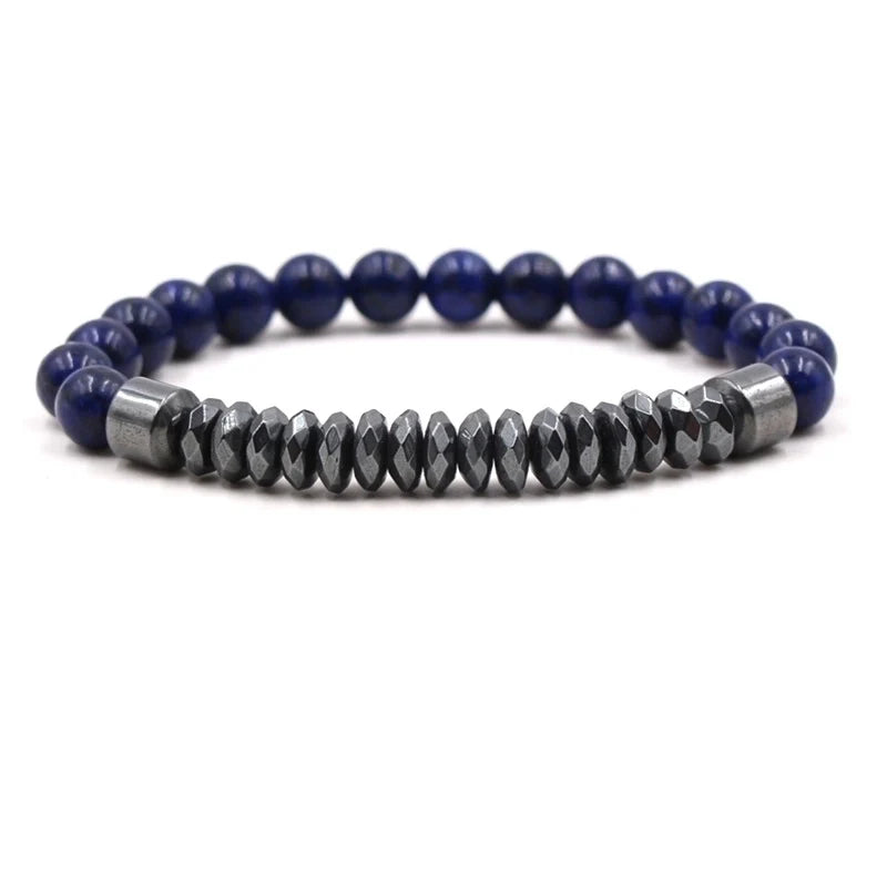 natuursteen armband lapis lazuli , hematiet