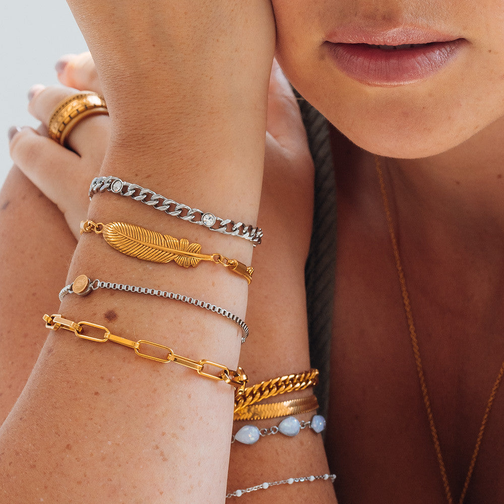 Armband Happy 17+3cm Zilver iXXXi