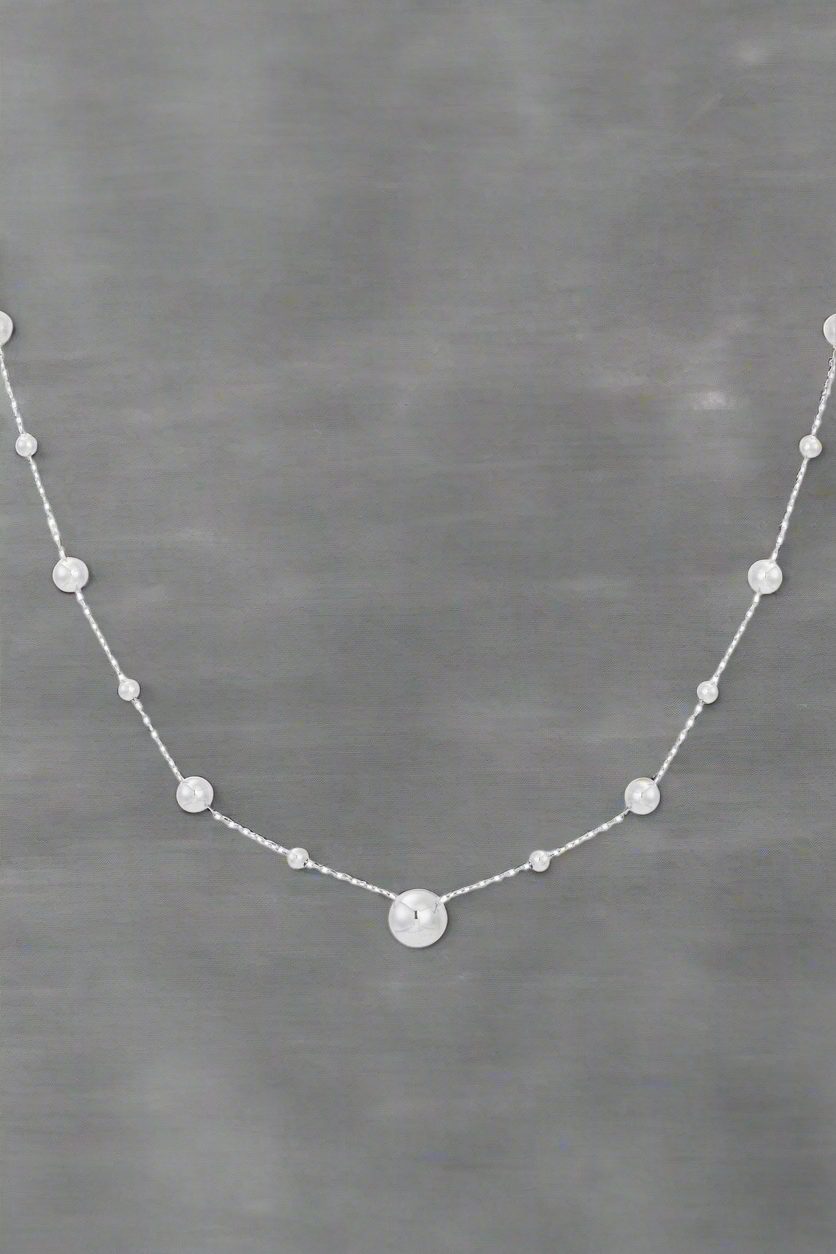 Zilverkleurige party ketting