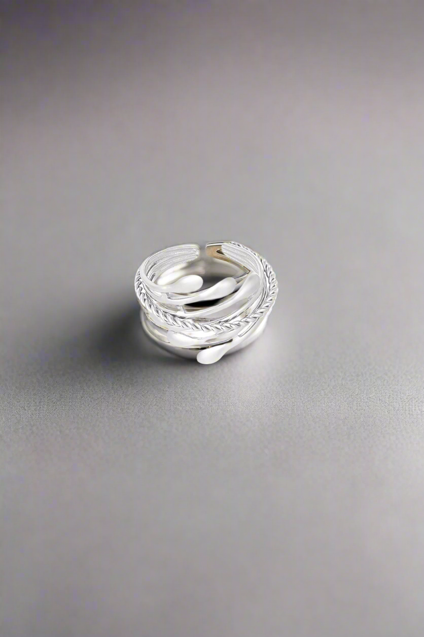 Zilverkleurige Aurora ring