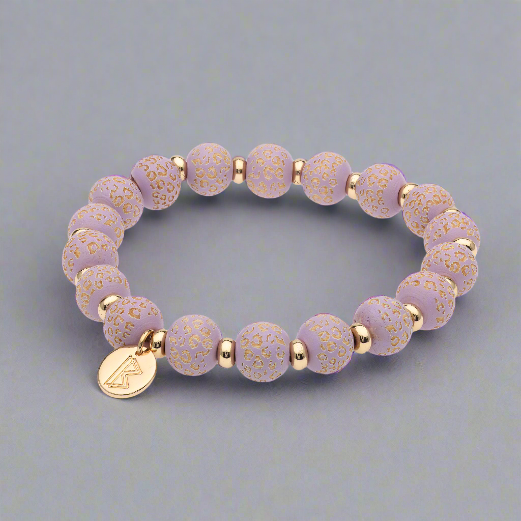 Elastische armband paars BaBeZa