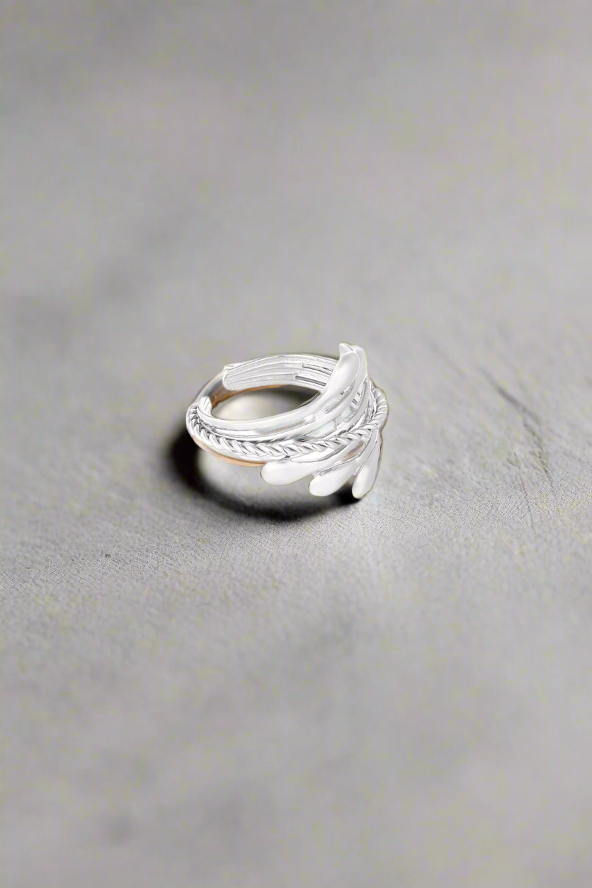 Zilverkleurige Aurora ring