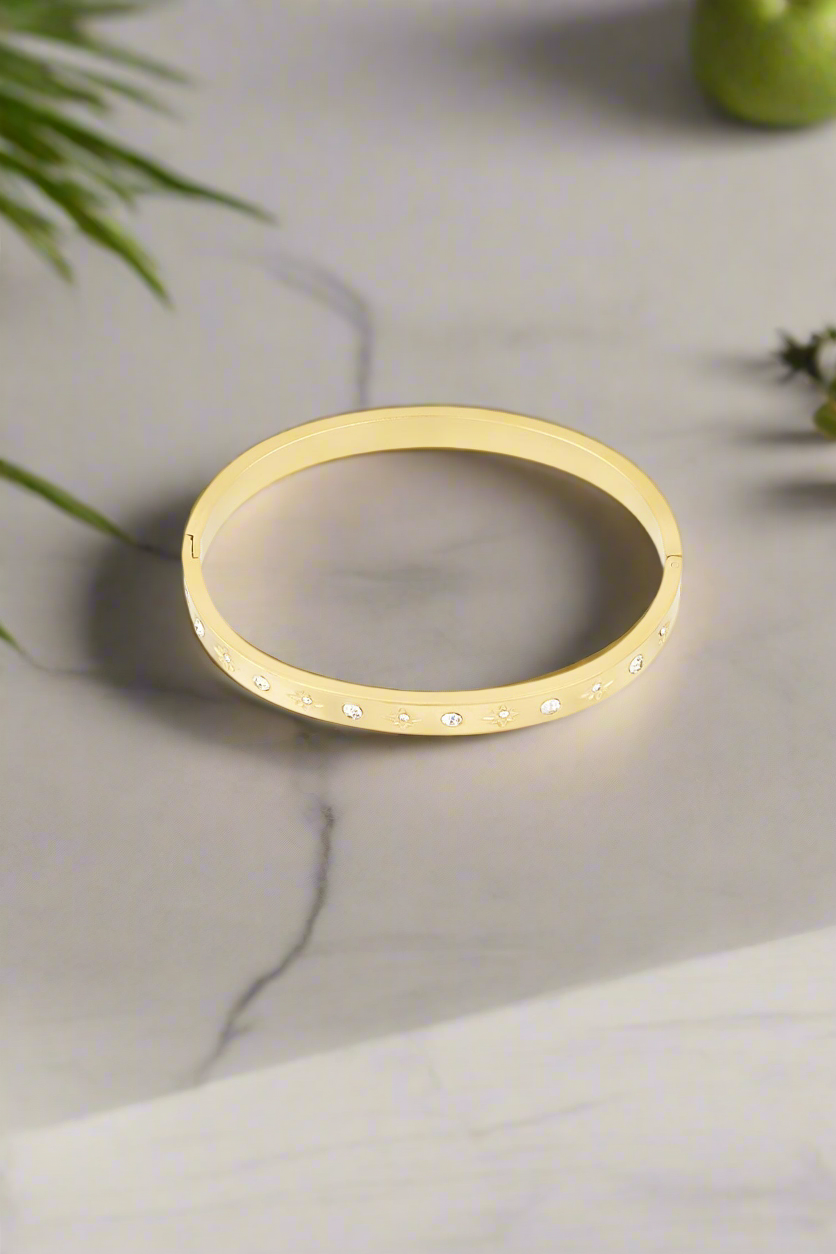 Goudkleurige shine like a diamond armband