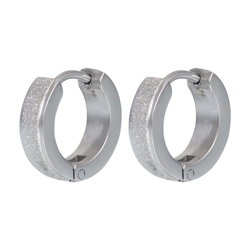 Oorbellen sandblasted Zilver iXXXi
