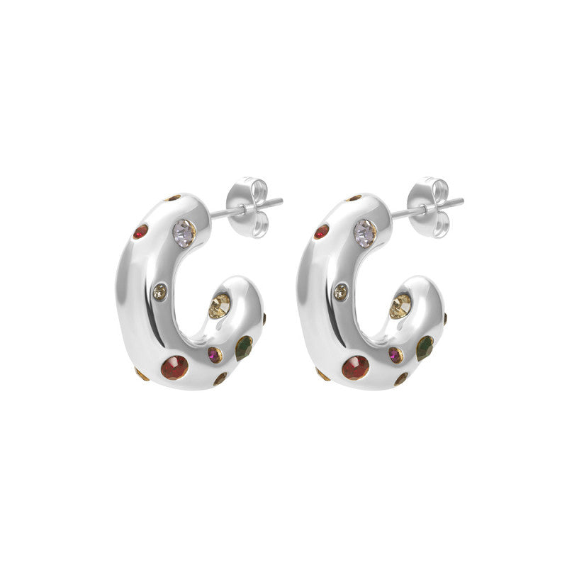 Oorbellen Gleam zilver