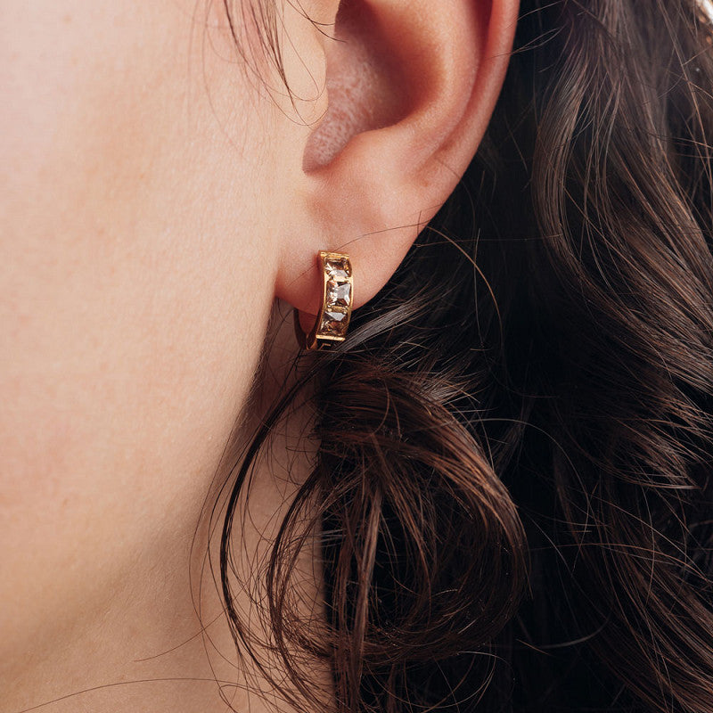 Ooringen Brillia Brown Goud IXXXI Jewelry