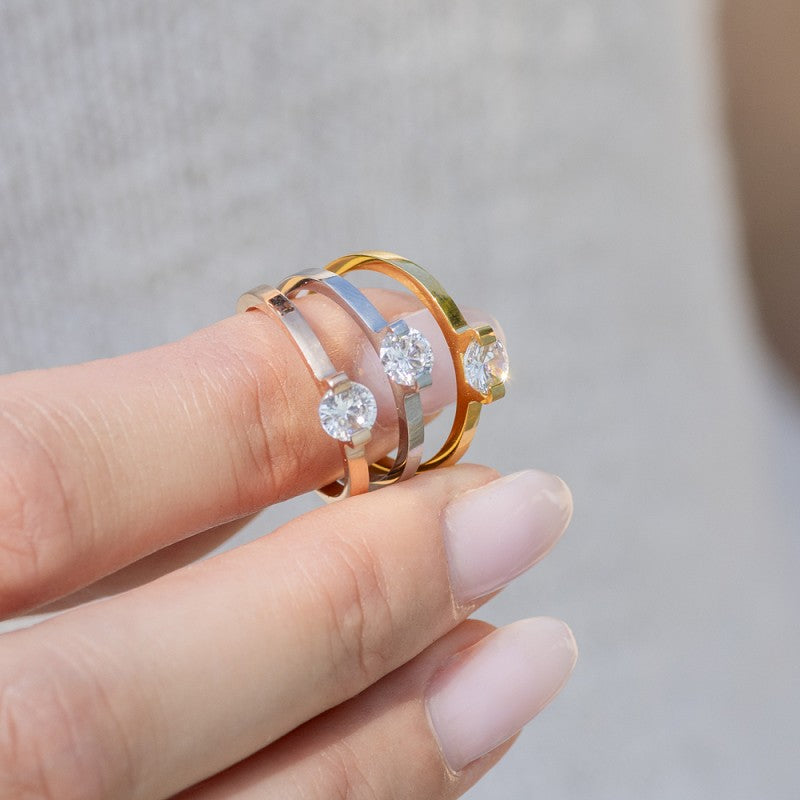 Fame mini Glamour Stone ring Zilver iXXXi