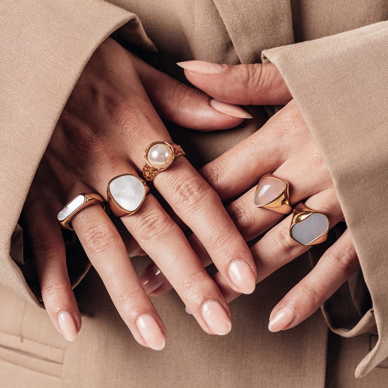 Fame luna Square ring Goud iXXXi