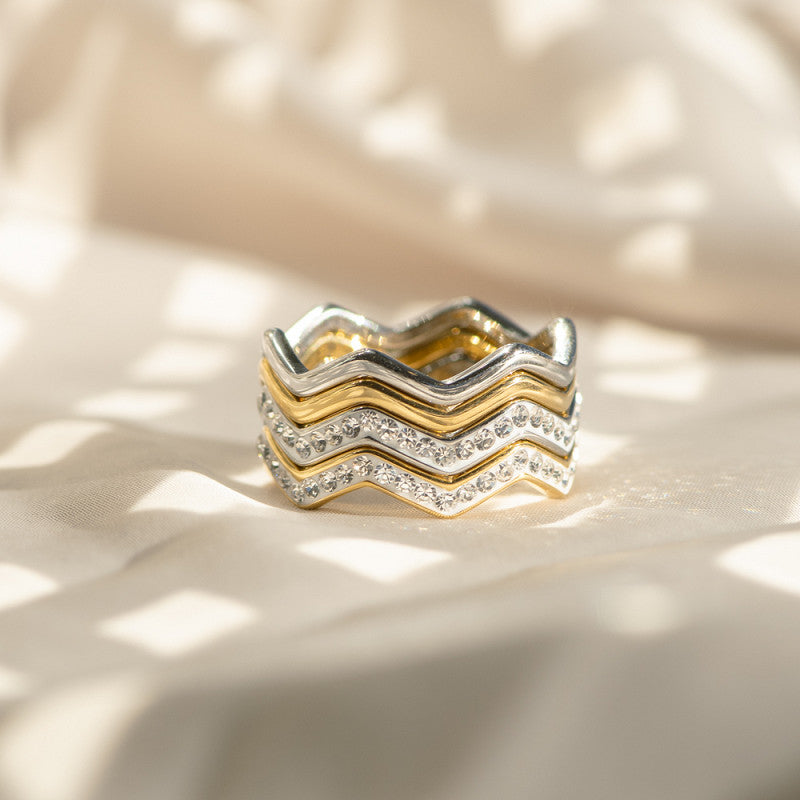 Fame ring Lightning  Goud
