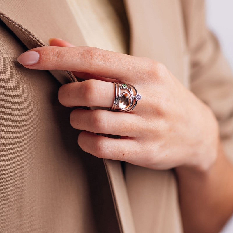 Fame Bloom Violet Ring Zilver iXXXi