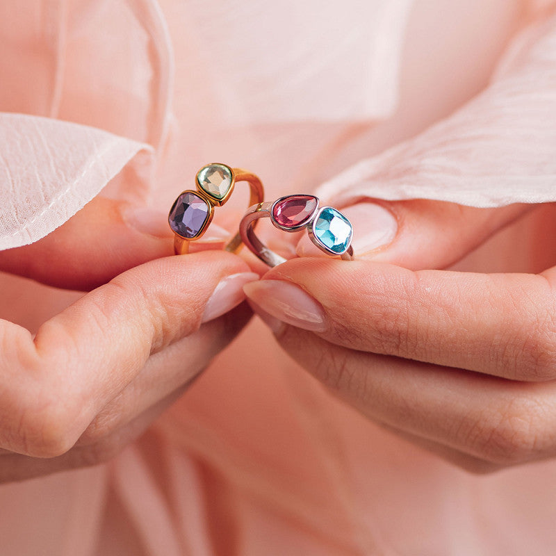 Fame Hyacinth Aqua Ring zilver iXXXi