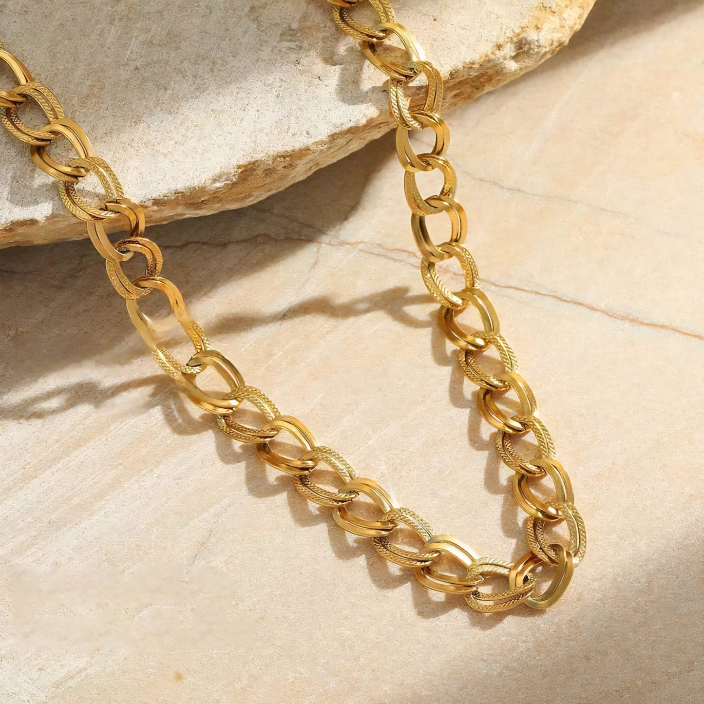 1-Schakel ketting Goudkleur