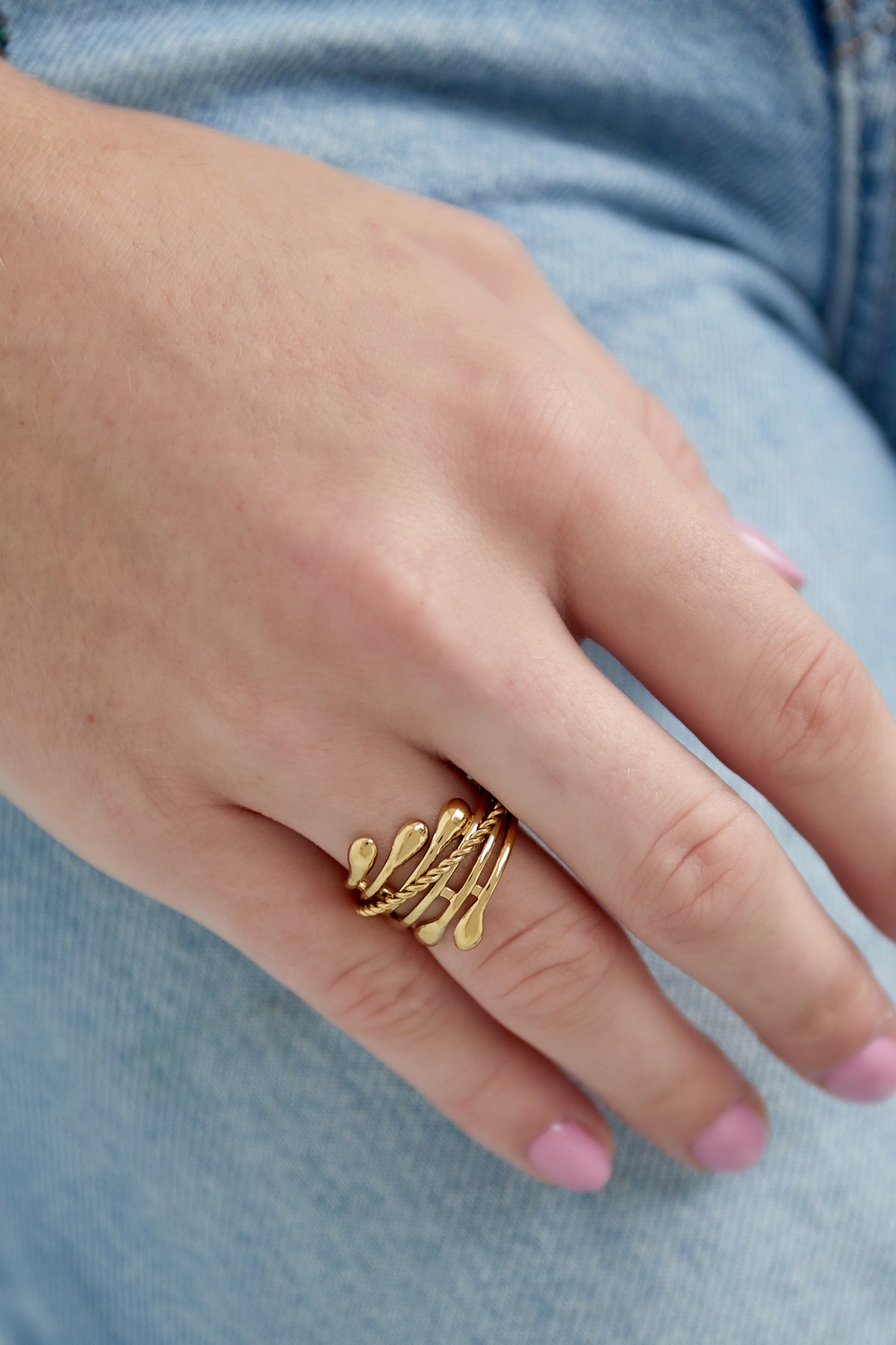 Zilverkleurige Aurora ring