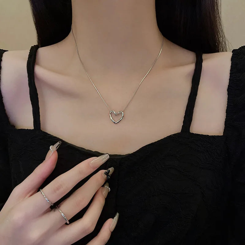 Ketting met Zilverkleurig hart