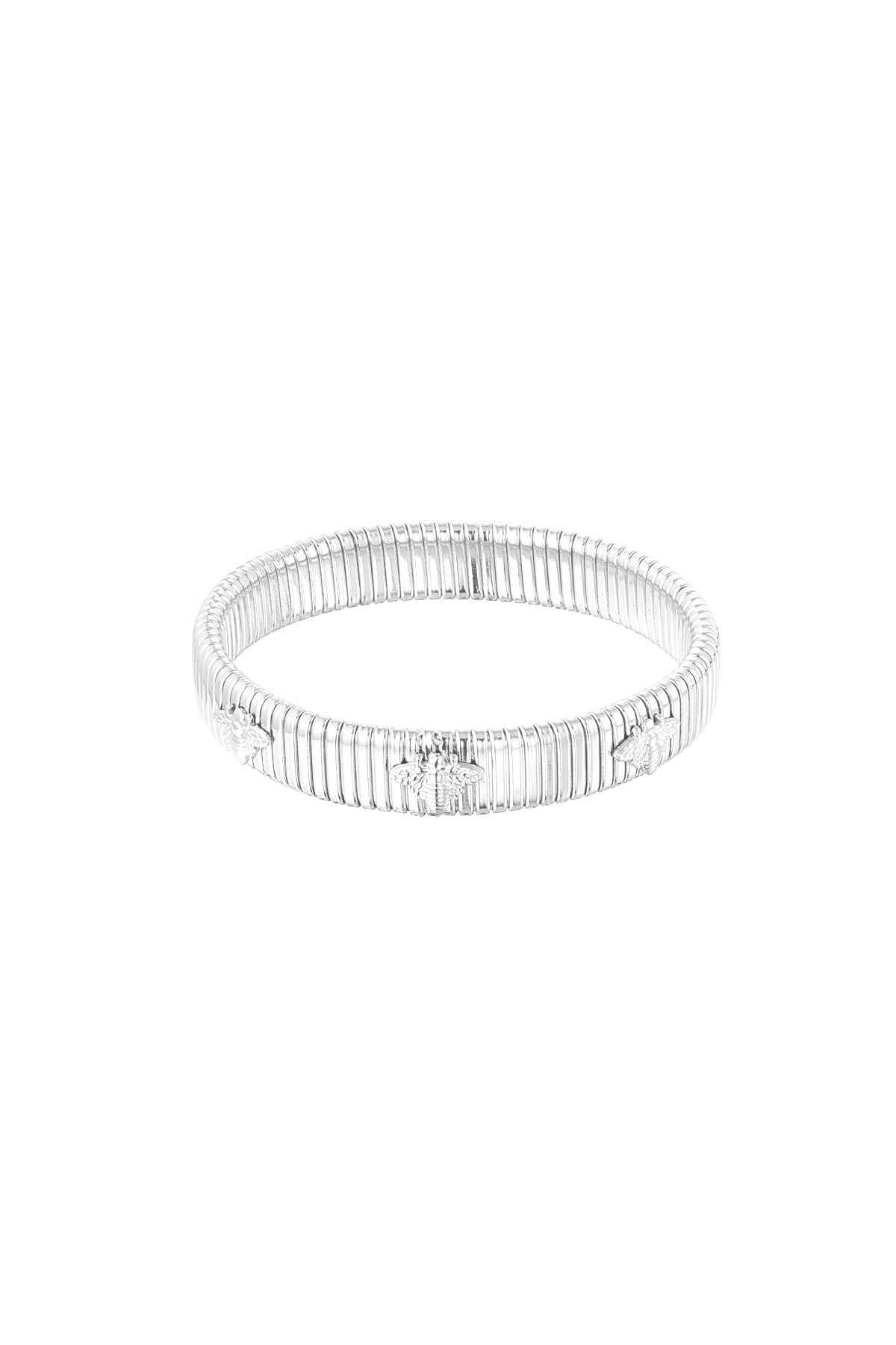Zilverkleurige Bijen Beauty armband