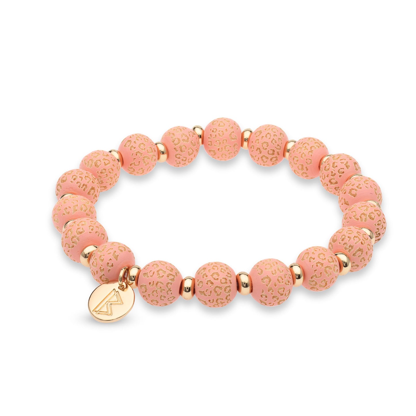 Elastische armband roze koraal BaBeZa