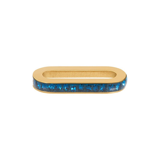 Schakel Zirconia Capri Blue goud Ixxxi Connect