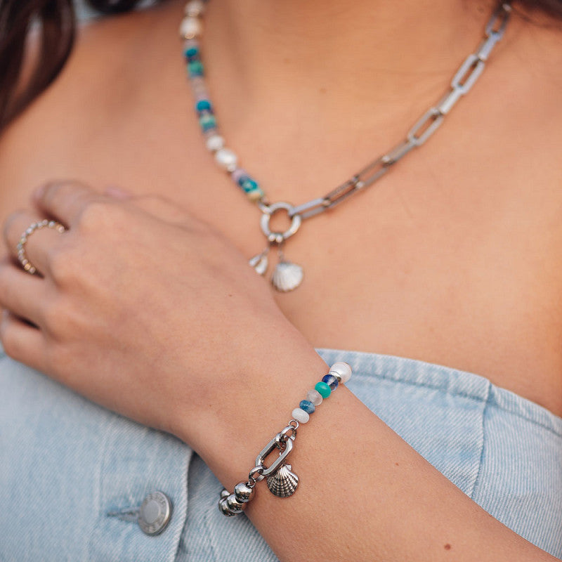 Ketting Ibiza 21.5 cm Zilver iXXXi Connect