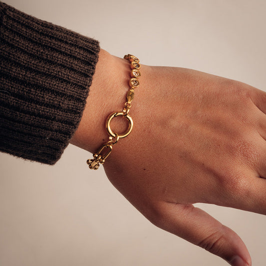 1 - Armband Samengesteld Paula Goudkleurig IXXXI Connect