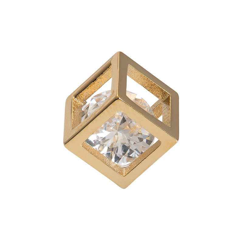 Hanger Bedel hollow cube stone Goud iXXXi