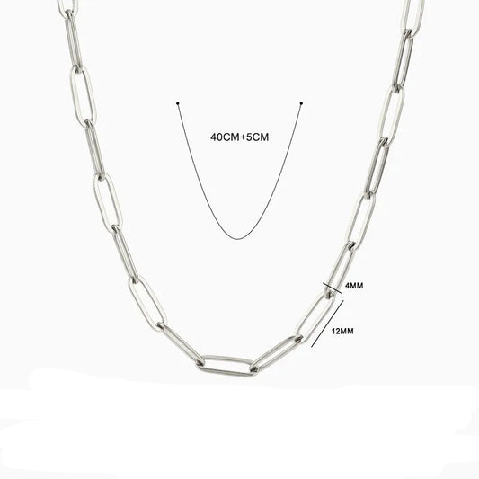 Zilverkleurige schakel ketting