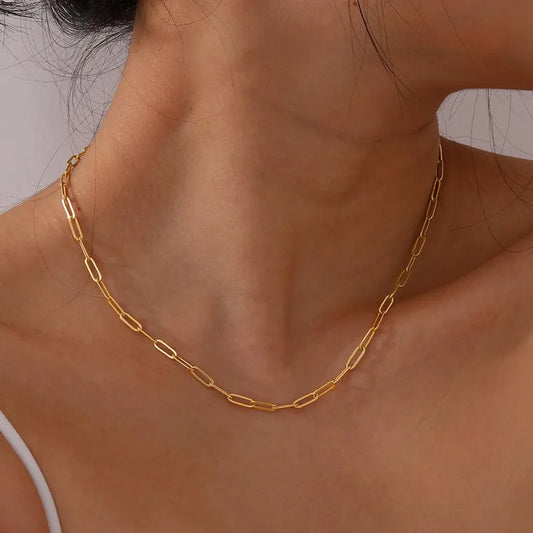 1) Goudkleurige schakel ketting