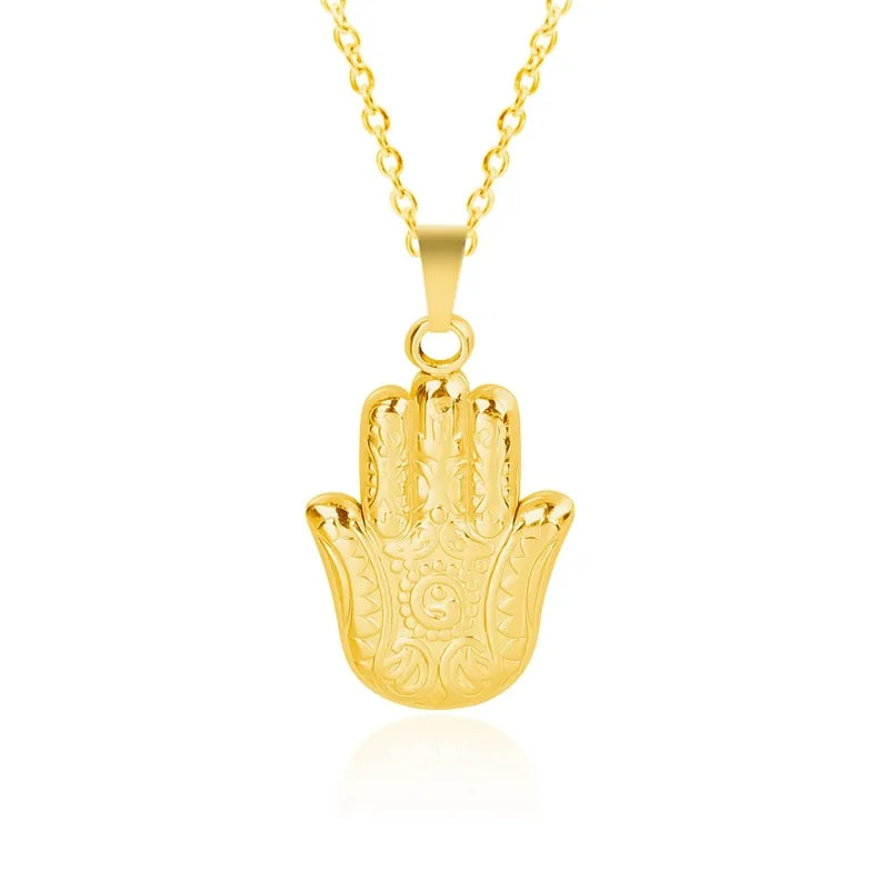 Hamsa ketting Goudkleur