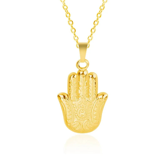 Hamsa ketting Goudkleur