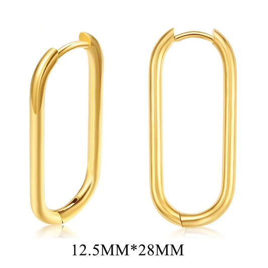 Populaire rechthoekige cilindervormige oorbellen